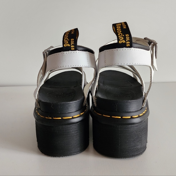 Dr. Martens White Blair Quad Platform Sandals Womens 8 - Picture 4 of 8